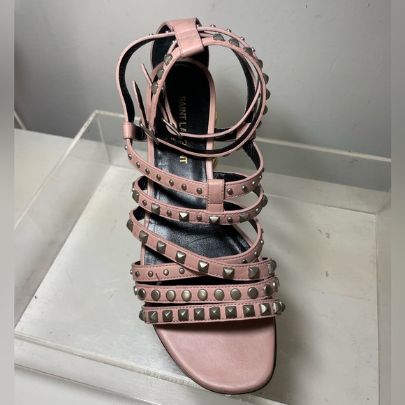 Saint Laurent Pink studded sandals sz 38 made in italy - Picture 14 of 15